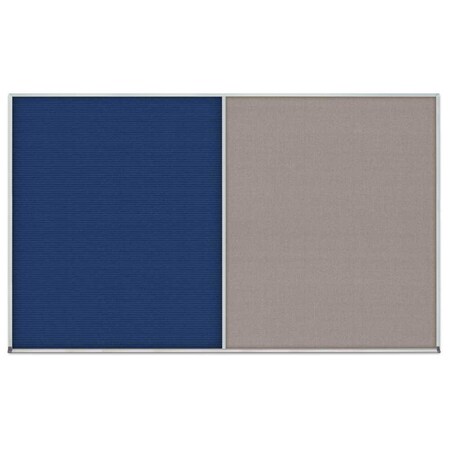 United Visual Products Triple Door Radius Corkboard, 72"x48", Sat, UV70055RC-SATIN-SURF UV70055RC-SATIN-SURF